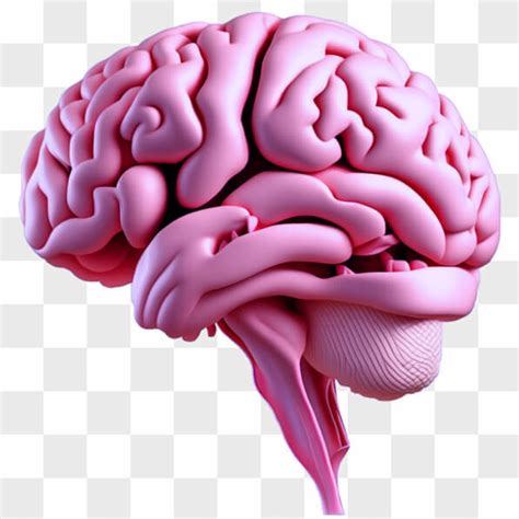 Descarga Modelo Detallado 3D del Cerebro Humano PNG En Línea Creative