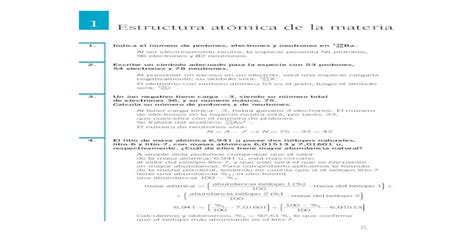 57271157 Quimica Ejercicios Resueltos Soluciones Estructura Atomica De