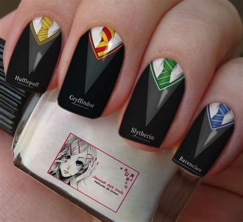 Harry potter Uñas de harry potter Uñas postizas de gel Uñas de gel