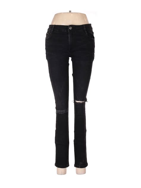 Trafaluc By Zara Solid Black Jeans Size 6 86 Off Thredup