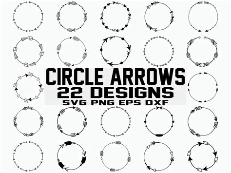 Arrow Circle Svg/ Arrow Frame Svg/ Arrow Monogram Svg/ Tribal | Etsy