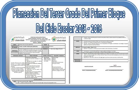 Planeaciones Del Tercer Bloque Del Ciclo Escolar 2015 2016 Semanales Hot Sex Picture