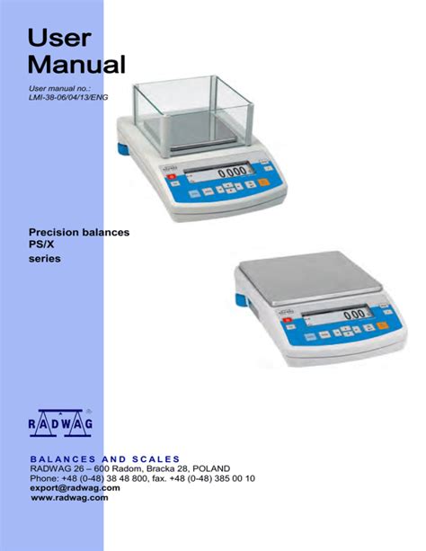 Precision Balances Ps X Series