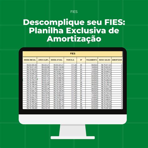 Descomplique seu FIES: Planilha Exclusiva de Amortização - Juliane ...