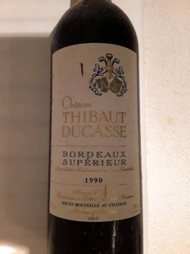 1990 Château Thibaut Ducasse Bordeaux Supérieur Vivino US