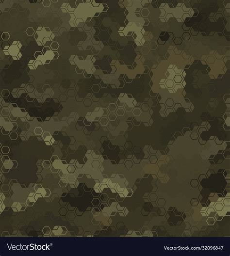 Texture Military Camouflage Seamless Pattern Vector Image