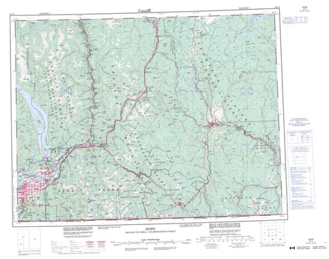 Printable Topographic Map Of Hope H Bc