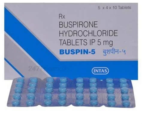 Buspin Mg Tablet Buspirone Hydrochloride Tablet At Rs Stripe In