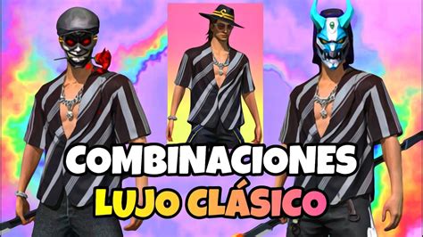 LAS MEJORES COMBINACIONES CON EL SET LUJO CLÁSICO FREE FIRE