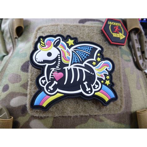 JTG Skeleton Unicorn Patch JTG 3D Rubber Patch Jackets To Go Berlin