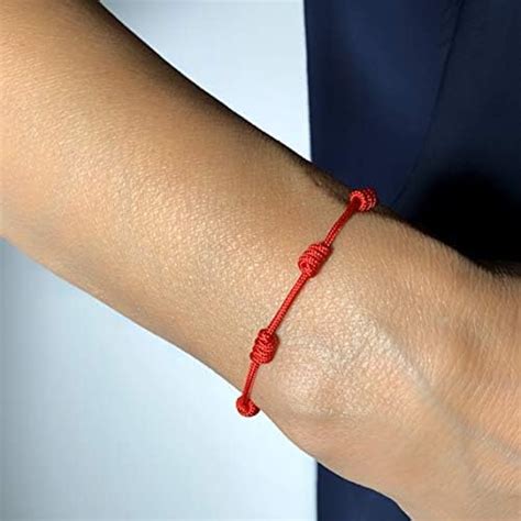 Alessandra Boho Bracelet Kabbale Rouge Pour Femme N Uds Avec