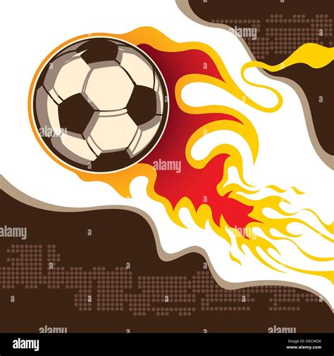 Soccer Ball On Fire Stock Vector Image Art Alamy