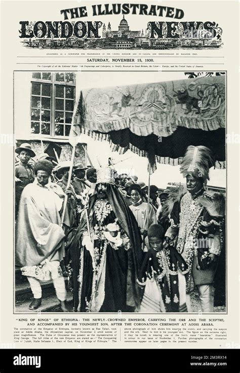 Newly Crowned Emperor Of Ethiopia Haile Selassie I Formerly Ras