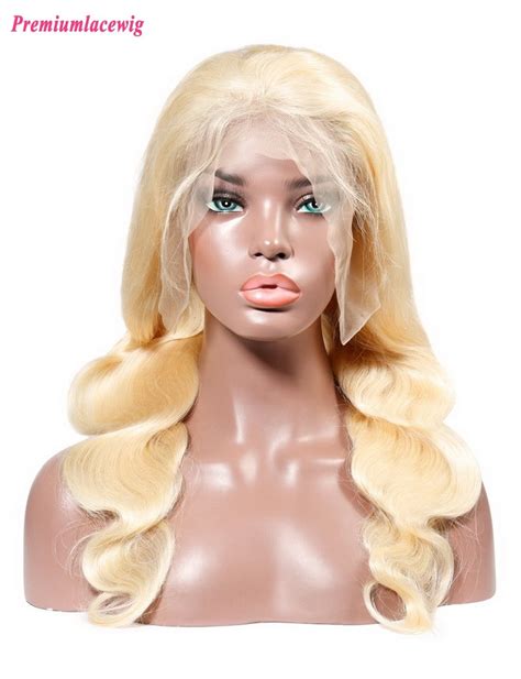 Blonde 613 360 Lace Wig Peruvian Body Wave Pre Plucked 18inch