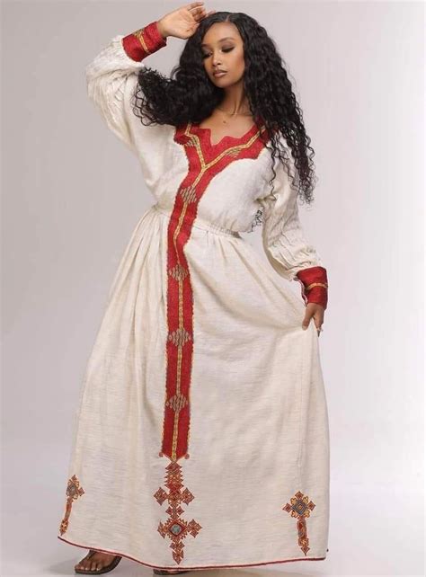 Amhara Ethiopian Dress Ethiopian Clothing Habesha Kemis