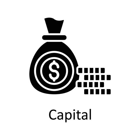 Capital Vector Solid Icon Design Illustration Taxes Symbol On White