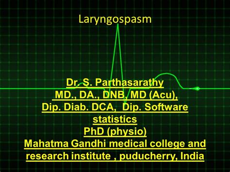 Dr S Parthasarathy MD DA DNB MD Acu Dip Diab DCA Dip