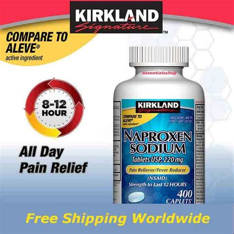 Kirkland Signature Naproxen Sodium 220 Mg 400 Caplets Free Shipping