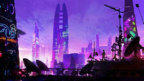 Purple Cyberpunk Wallpapers Top Free Purple Cyberpunk Backgrounds