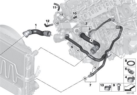 Bmw Cooling System Coolant Hoses 325d E90 Facelift Lci Hubauer Shop De