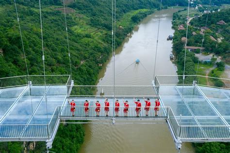 The Worlds Longest Suspension Glass Bottom Bridge Has Opened In Lianzhou China And It Sure Will