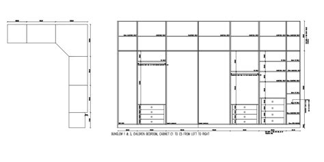 Wardrobe Elevation Cad Block