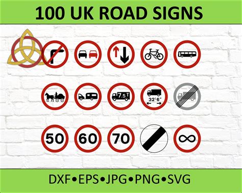 100 UK Road Signs - Etsy UK