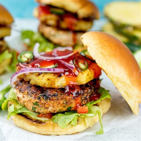 Up Your Bbq Game With Our Hawaiian Salmon Burger Grilled Pineapple Recipe Brit Co