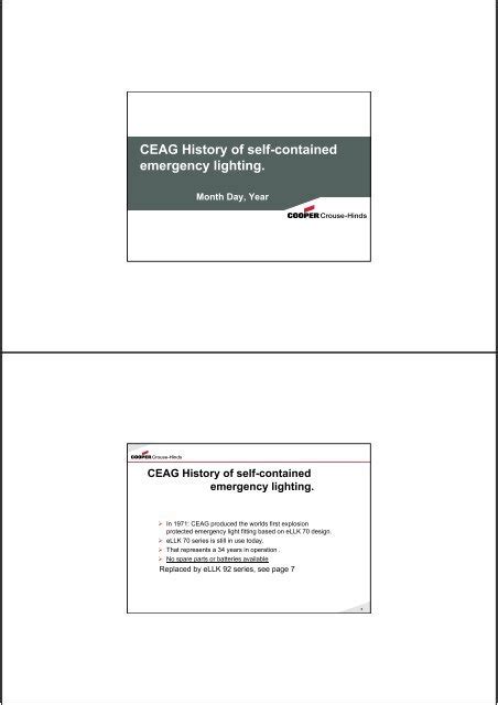 ceag history   contained emergency lighting safeexit