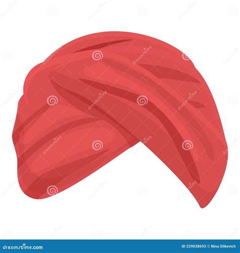 Arab Culture Turban Icon Cartoon Vector Indian Hat Vektor