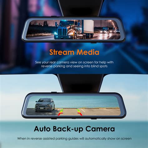 Rexingusa M Max Channel Mirror Dash Cam K P With Wi Fi Gps