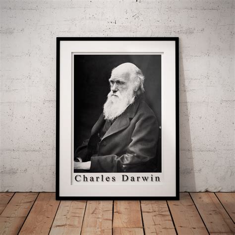 Charles Darwin In His Later Years Photographic Portrait Poster Just