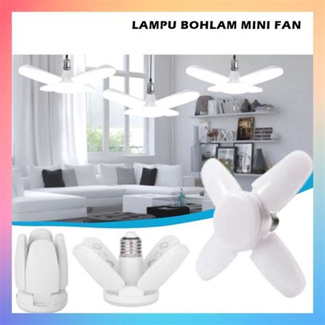 Jual Lampu Bohlam Lipat Mini Model Kipas Mini Fan Blade LED Bulb E27