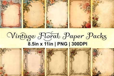 Vintage Floral Paper Packs Graphic By Bold Expressions Creative Fabrica