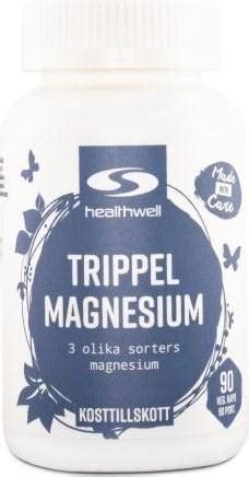 Healthwell Trippel Magnesium 90 St Se Priser Nu