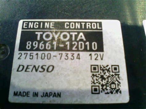 Used Engine Control Unit Ecu Toyota Corolla Axio Dba Zre