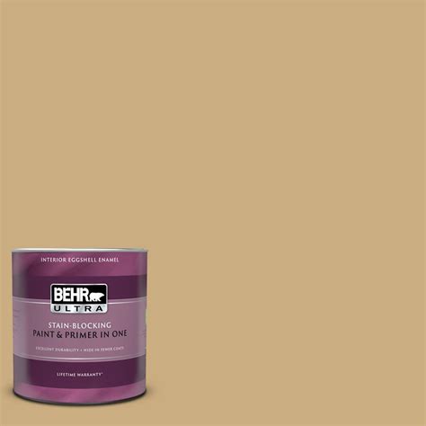 Behr Ultra Qt S Perennial Gold Eggshell Enamel Interior Paint