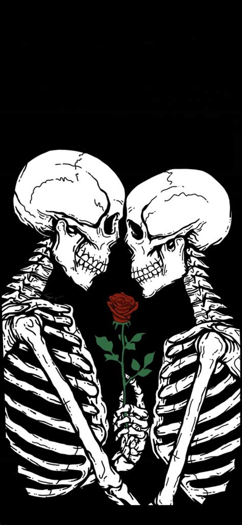 Skeletons In Love Drawing