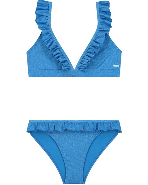 Shiwi Girls Bella Bikini Set Sicily Glitter 608 Sports Blue Bestel Je