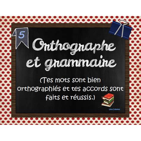 Affiches critères de correction en écriture