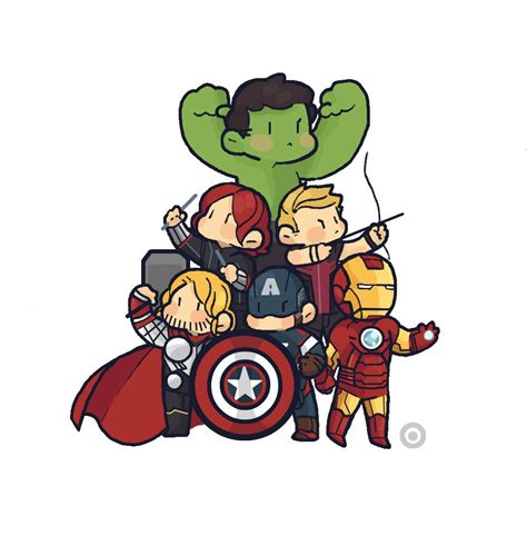 Chibi Cute Avengers Cartoon Drawing Meandastranger