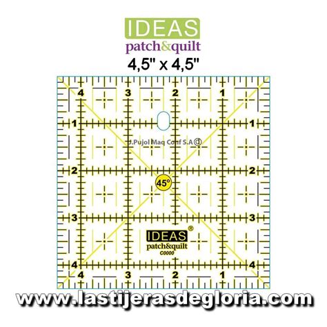 Regla De Patchwork Cuadrada 4 5 Pulgadas Ideas Patch