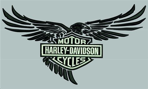 Logo Harley Davidson Embroidery File Etsy