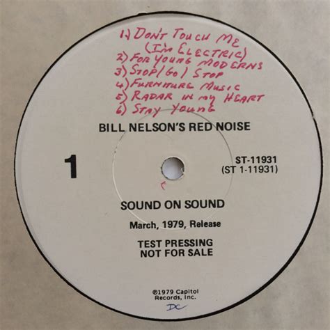 Bill Nelsons Red Noise Sound On Sound 1979 Los Angeles Pressing