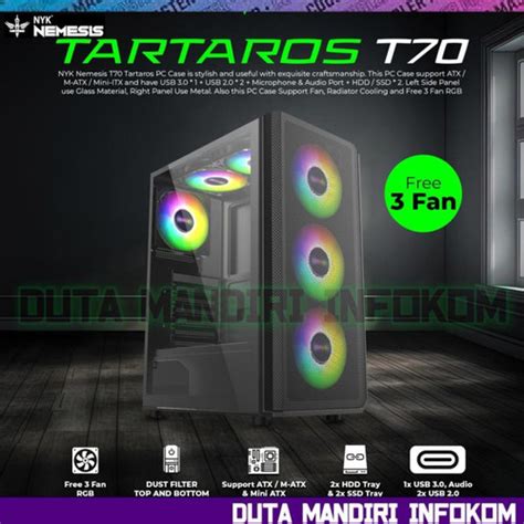 Jual Nyk Nemesis Tartaros T Tempered Glass Mid Tower Atx Gaming