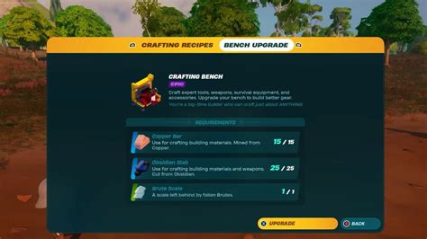 Crafting Bench Upgrades in LEGO Fortnite - FULL Guide