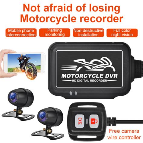 Ekleva P Hd Motorcycle Camera Dvr System Dual Lens Loop Recording