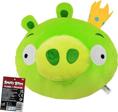 amazoncom angry birds green king pig plush toy  mega size