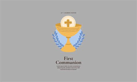 First Communion Banner Template Vector Flat Design 19587782 Vector Art