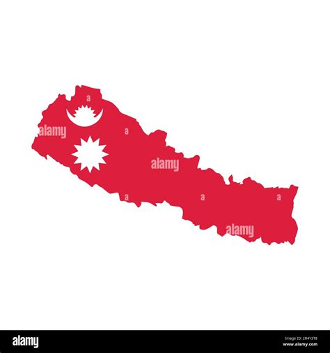 Nepal Map And Flag Vector Illustration Stock Vector Image Art Alamy